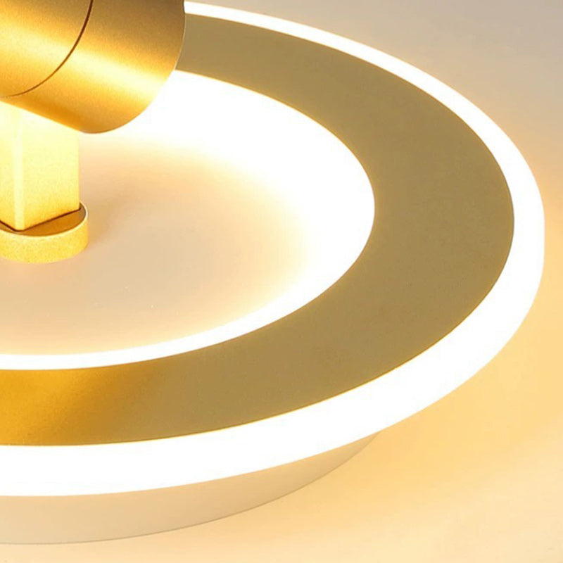 Plafonnier LED carré en fer moderne de luxe avec projecteur en acrylique pour chambre à coucher 