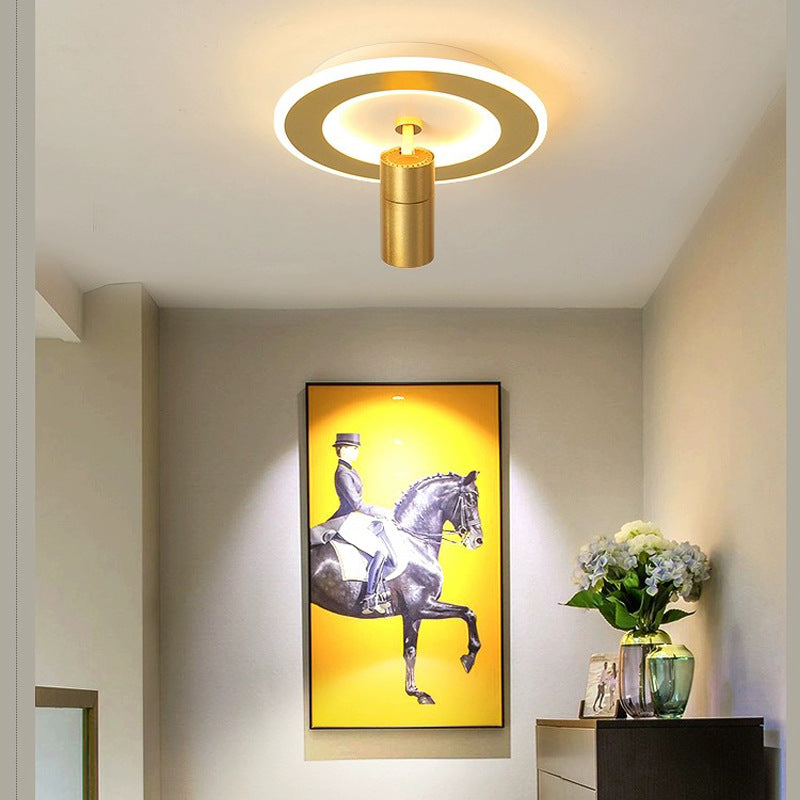 Plafonnier LED carré en fer moderne de luxe avec projecteur en acrylique pour chambre à coucher 