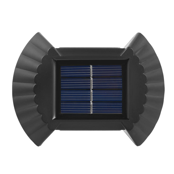 Lampe murale solaire LED éclairée en haut et en bas avec coque ABS industrielle contemporaine pour patio extérieur 