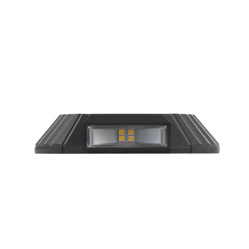 Lampe murale solaire LED éclairée en haut et en bas avec coque ABS industrielle contemporaine pour patio extérieur 