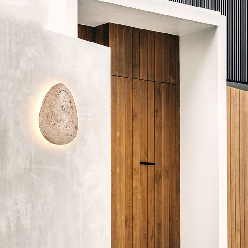 Traditionelle japanische Travertin-Kopfsteinpflaster-Design-LED-wasserdichte Außenwandleuchte für den Garten 
