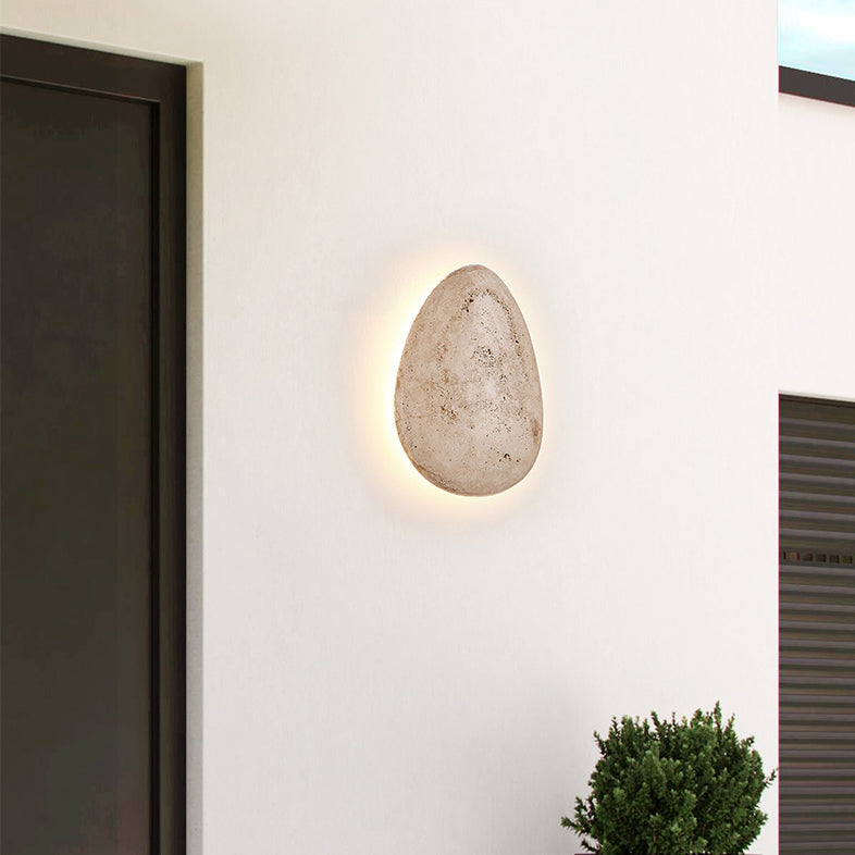 Traditionelle japanische Travertin-Kopfsteinpflaster-Design-LED-wasserdichte Außenwandleuchte für den Garten 