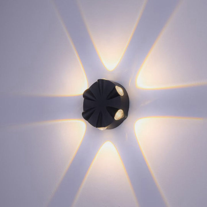 Zeitgenössische Einfachheit Runde Aluminium LED Outdoor Wandleuchte Lampe Für Outdoor Patio 