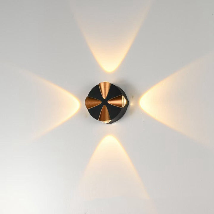Zeitgenössische Einfachheit Runde Aluminium LED Outdoor Wandleuchte Lampe Für Outdoor Patio 