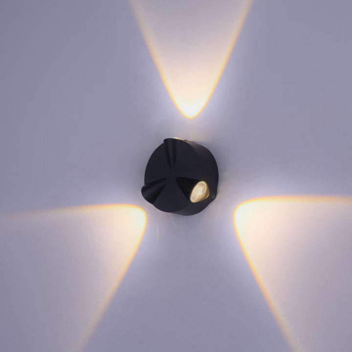 Zeitgenössische Einfachheit Runde Aluminium LED Outdoor Wandleuchte Lampe Für Outdoor Patio 