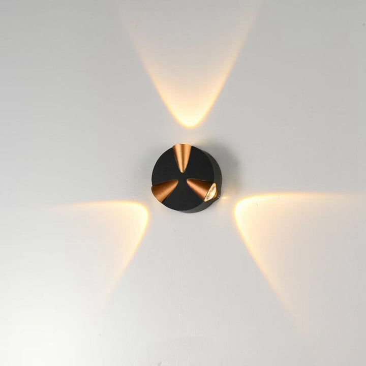 Zeitgenössische Einfachheit Runde Aluminium LED Outdoor Wandleuchte Lampe Für Outdoor Patio 