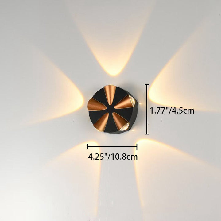Zeitgenössische Einfachheit Runde Aluminium LED Outdoor Wandleuchte Lampe Für Outdoor Patio 