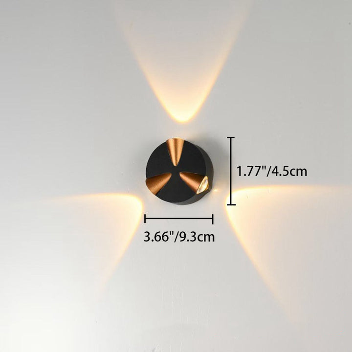 Zeitgenössische Einfachheit Runde Aluminium LED Outdoor Wandleuchte Lampe Für Outdoor Patio 