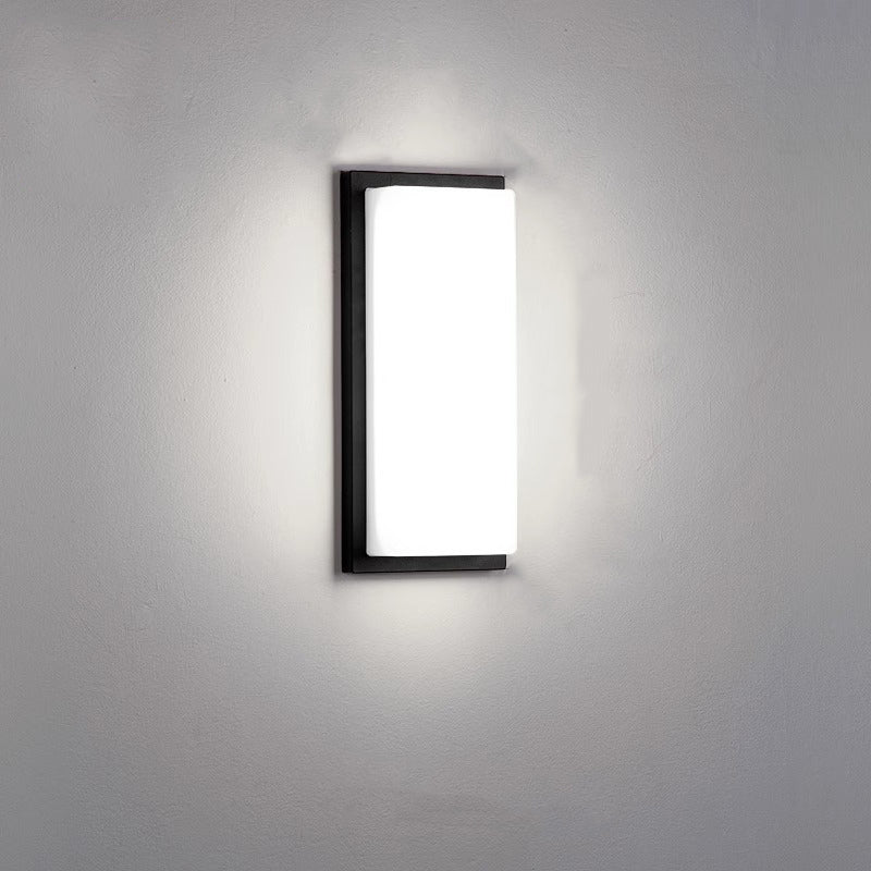 مصباح حائط خارجي مقاوم للماء من ABS LED بتصميم مربع بسيط حديث للحديقة 