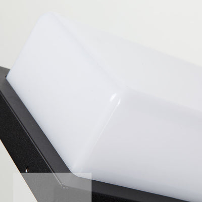 مصباح حائط خارجي مقاوم للماء من ABS LED بتصميم مربع بسيط حديث للحديقة 