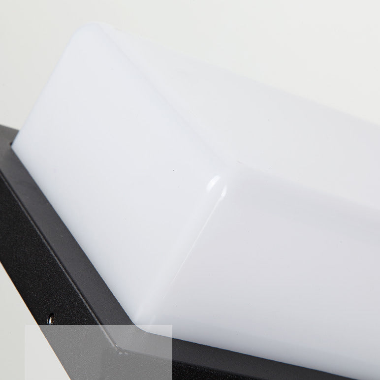 مصباح حائط خارجي مقاوم للماء من ABS LED بتصميم مربع بسيط حديث للحديقة 