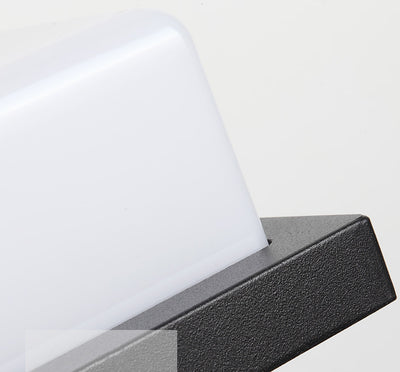 مصباح حائط خارجي مقاوم للماء من ABS LED بتصميم مربع بسيط حديث للحديقة 