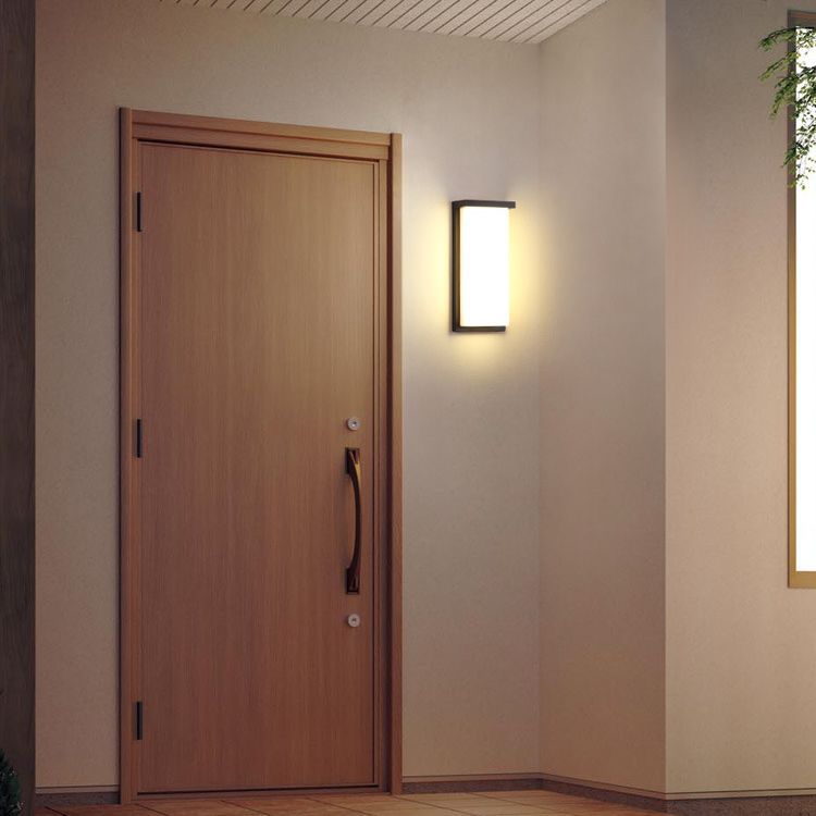 مصباح حائط خارجي مقاوم للماء من ABS LED بتصميم مربع بسيط حديث للحديقة 