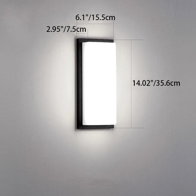مصباح حائط خارجي مقاوم للماء من ABS LED بتصميم مربع بسيط حديث للحديقة 