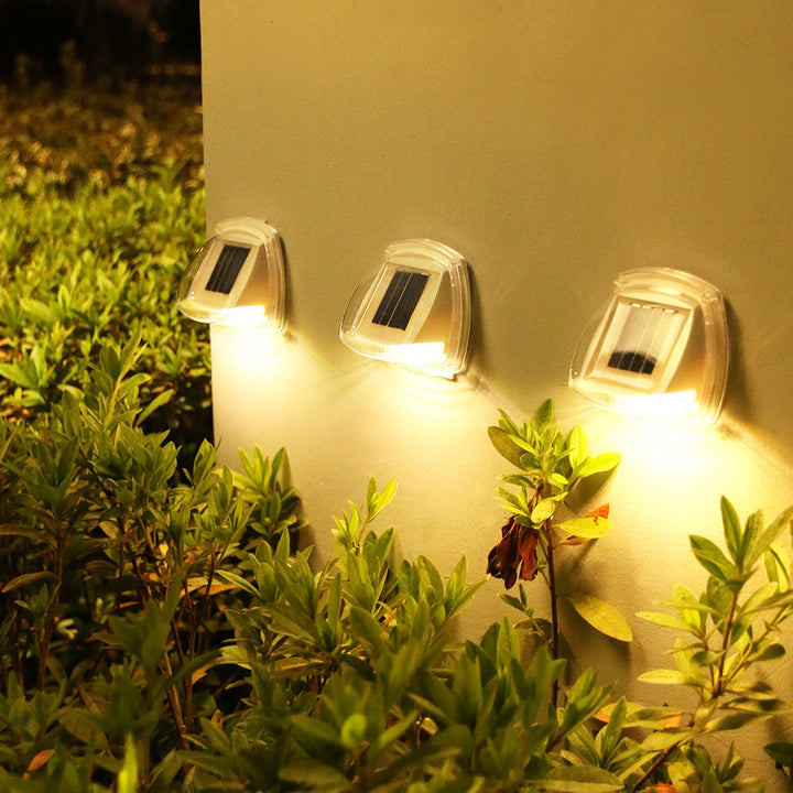 Zeitgenössische industrielle ABS Solar wasserdichte LED Outdoor Wandleuchte Lampe für Garten 