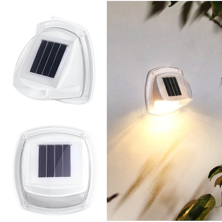 مصباح جداري عصري صناعي ABS مقاوم للماء يعمل بالطاقة الشمسية LED للحديقة 