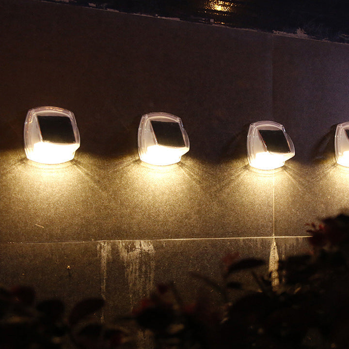 Zeitgenössische industrielle ABS Solar wasserdichte LED Outdoor Wandleuchte Lampe für Garten 