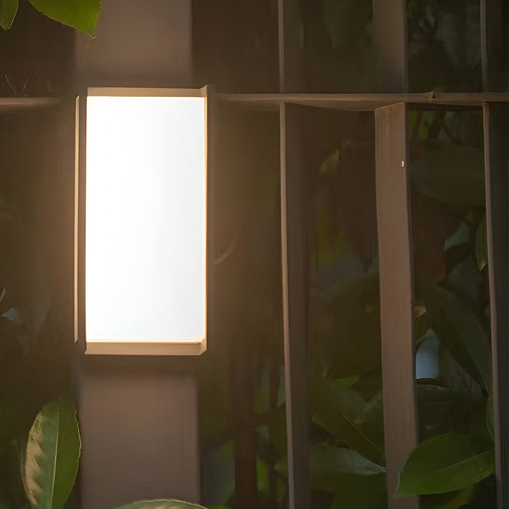 Modern Simplicity Rectangular ABS LED Waterproof Outdoor Wall Sconce Lamp For Garden