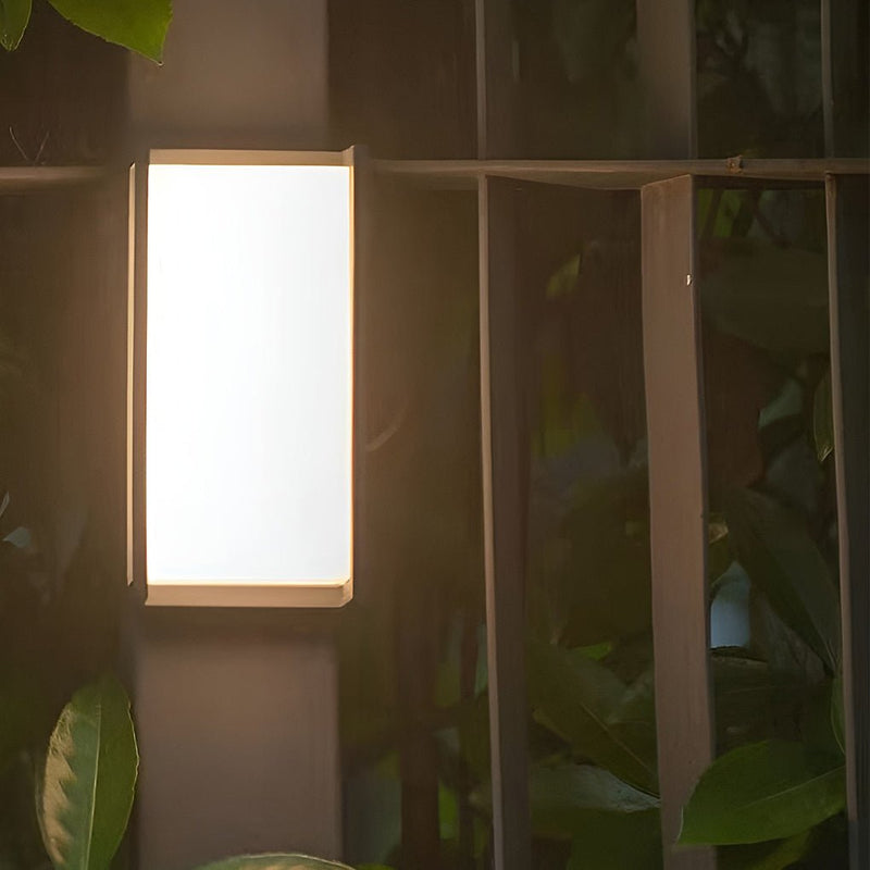 مصباح حائط خارجي مقاوم للماء LED ABS مستطيل بسيط حديث للحديقة 
