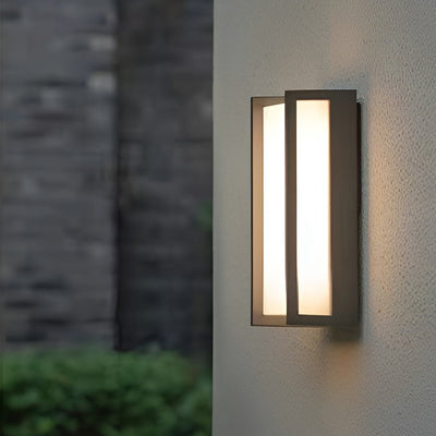 مصباح حائط خارجي مقاوم للماء LED ABS مستطيل بسيط حديث للحديقة 