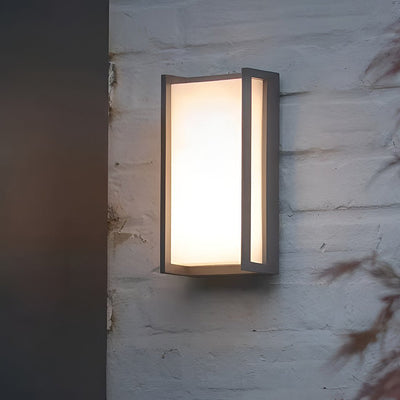 مصباح حائط خارجي مقاوم للماء LED ABS مستطيل بسيط حديث للحديقة 
