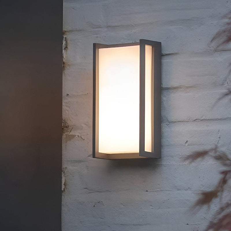 مصباح حائط خارجي مقاوم للماء LED ABS مستطيل بسيط حديث للحديقة 