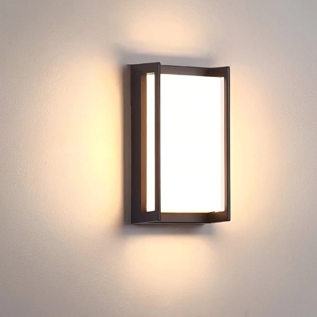 Modern Simplicity Rectangular ABS LED Waterproof Outdoor Wall Sconce Lamp For Garden