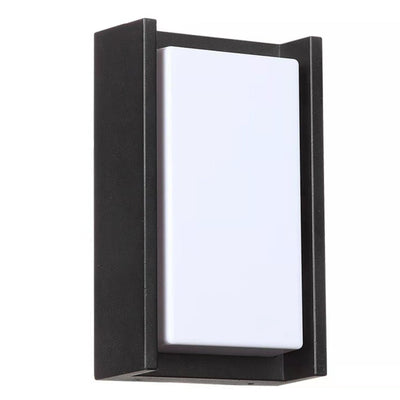 مصباح حائط خارجي مقاوم للماء LED ABS مستطيل بسيط حديث للحديقة 