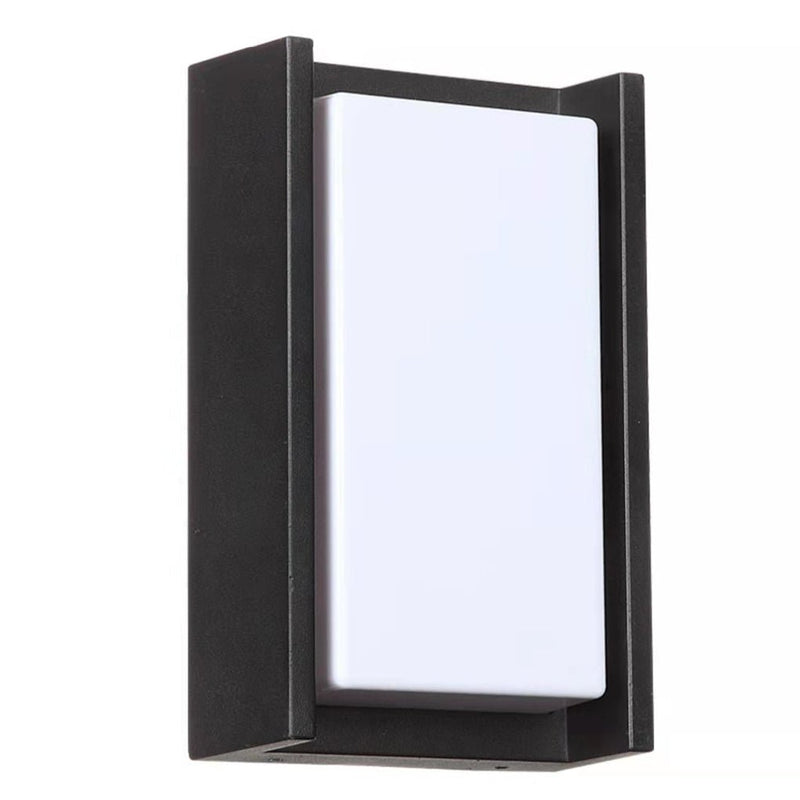 مصباح حائط خارجي مقاوم للماء LED ABS مستطيل بسيط حديث للحديقة 