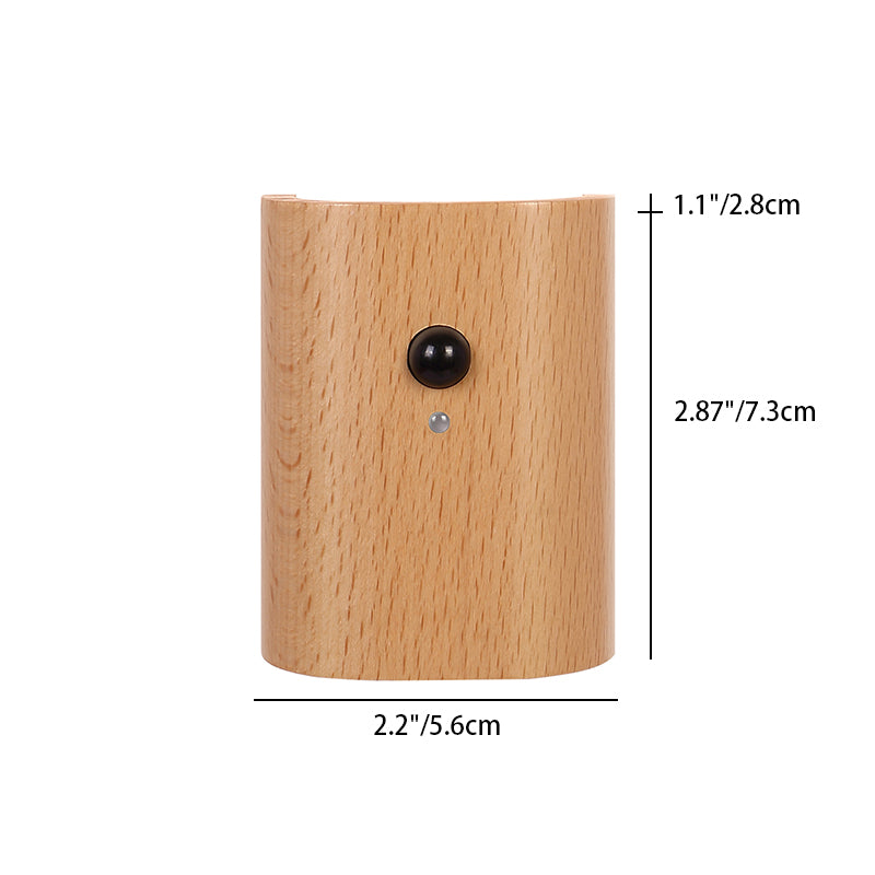 Lámpara de Aplique de Pared LED de Grano de Madera Curvada de Simplicidad Contemporánea Para Pasillo 