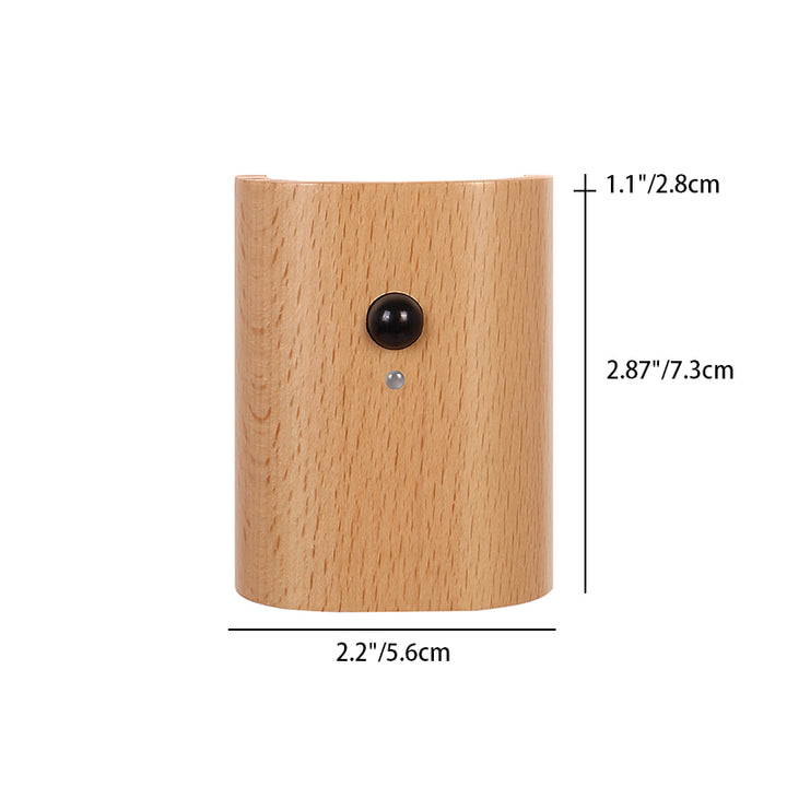 Moderne Einfachheit Gebogene Holzmaserung LED Wandleuchte Für Flur 
