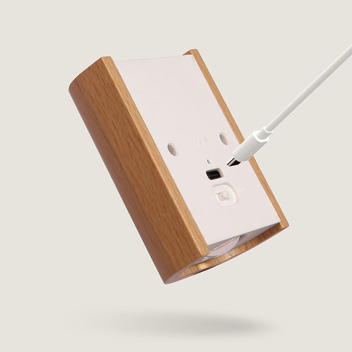 Lámpara de Aplique de Pared LED de Grano de Madera Curvada de Simplicidad Contemporánea Para Pasillo 
