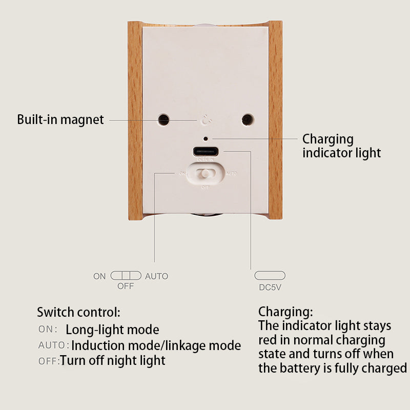 Lámpara de Aplique de Pared LED de Grano de Madera Curvada de Simplicidad Contemporánea Para Pasillo 