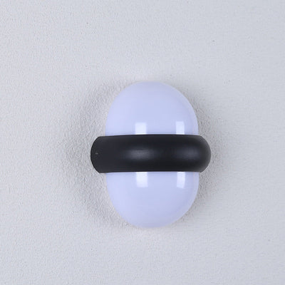 Applique Murale Moderne Minimaliste Ronde en Aluminium LED Étanche Pour Patio Extérieur 