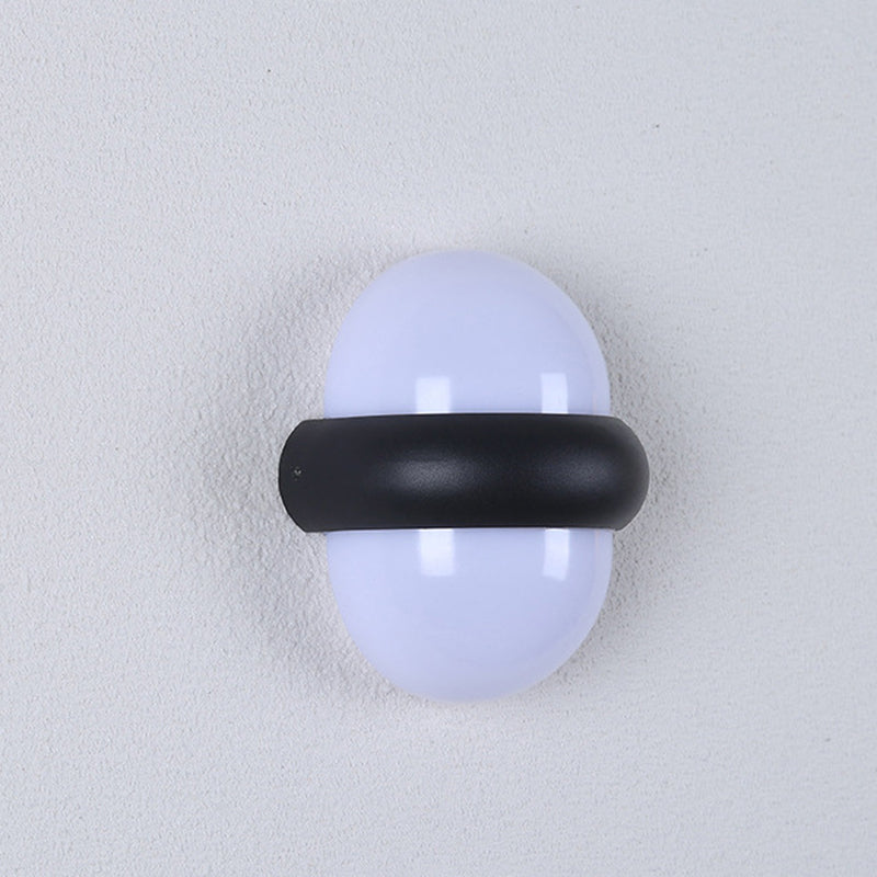 Applique Murale Moderne Minimaliste Ronde en Aluminium LED Étanche Pour Patio Extérieur 
