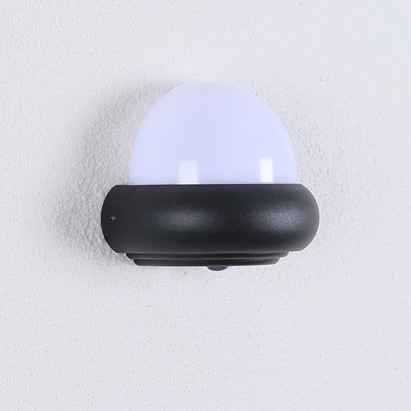 Applique Murale Moderne Minimaliste Ronde en Aluminium LED Étanche Pour Patio Extérieur 