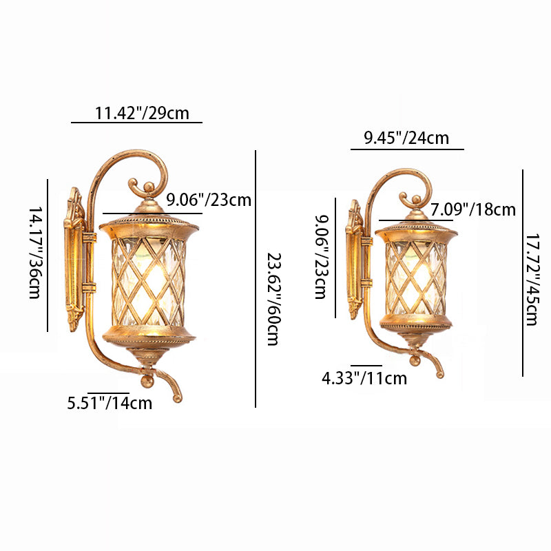 Applique murale extérieure 1 lumière avec abat-jour en verre ondulé et cadre en aluminium rustique traditionnel pour jardin 
