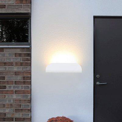 Applique murale étanche en aluminium incurvé minimaliste moderne à LED pour patio extérieur 