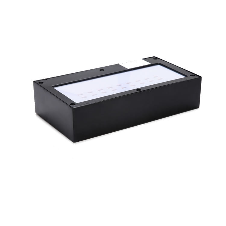 Lámpara Aplique de Pared Solar LED Iluminada hacia Arriba y Abajo de Aluminio Rectangular de Simplicidad Moderna para Patio Exterior 