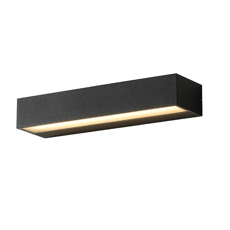 Applique murale étanche à LED en bande longue en aluminium de simplicité moderne pour patio extérieur 