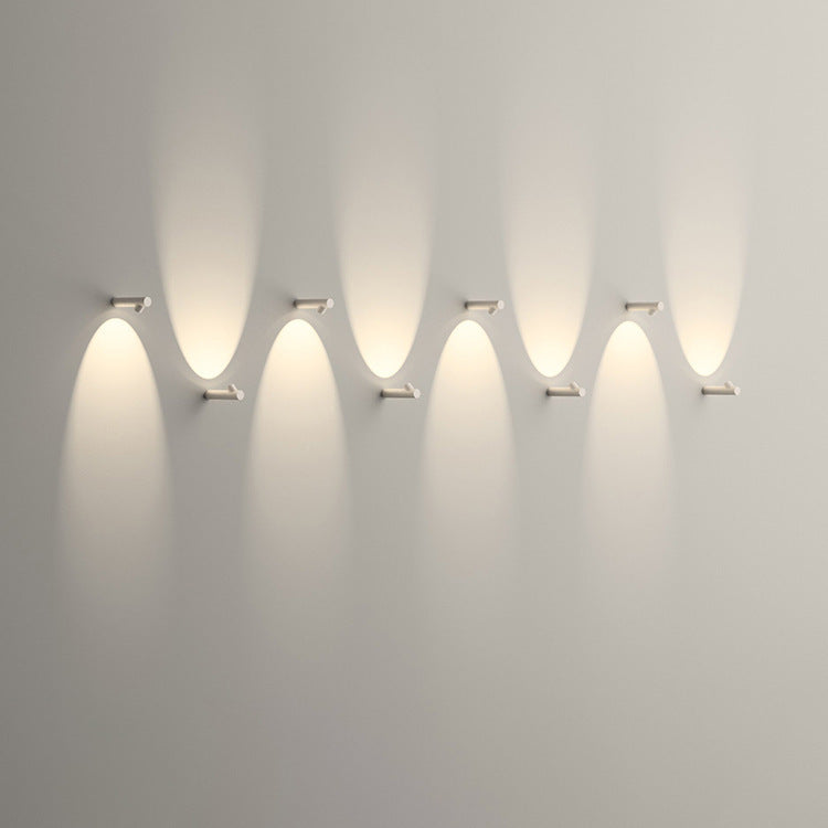 Applique Murale Étanche LED en Aluminium Minimaliste Moderne avec Nœud en Bambou pour Patio Extérieur 