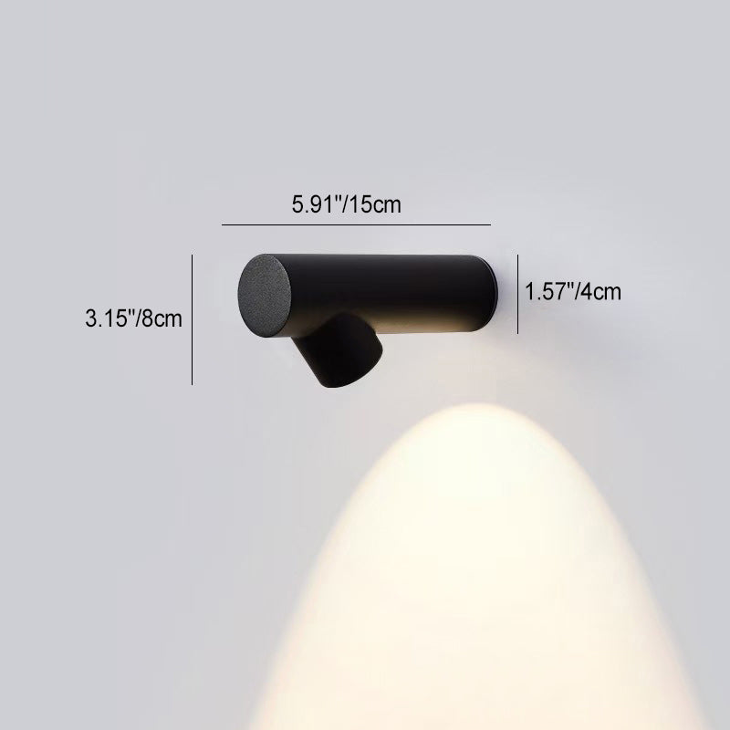Applique Murale Étanche LED en Aluminium Minimaliste Moderne avec Nœud en Bambou pour Patio Extérieur 