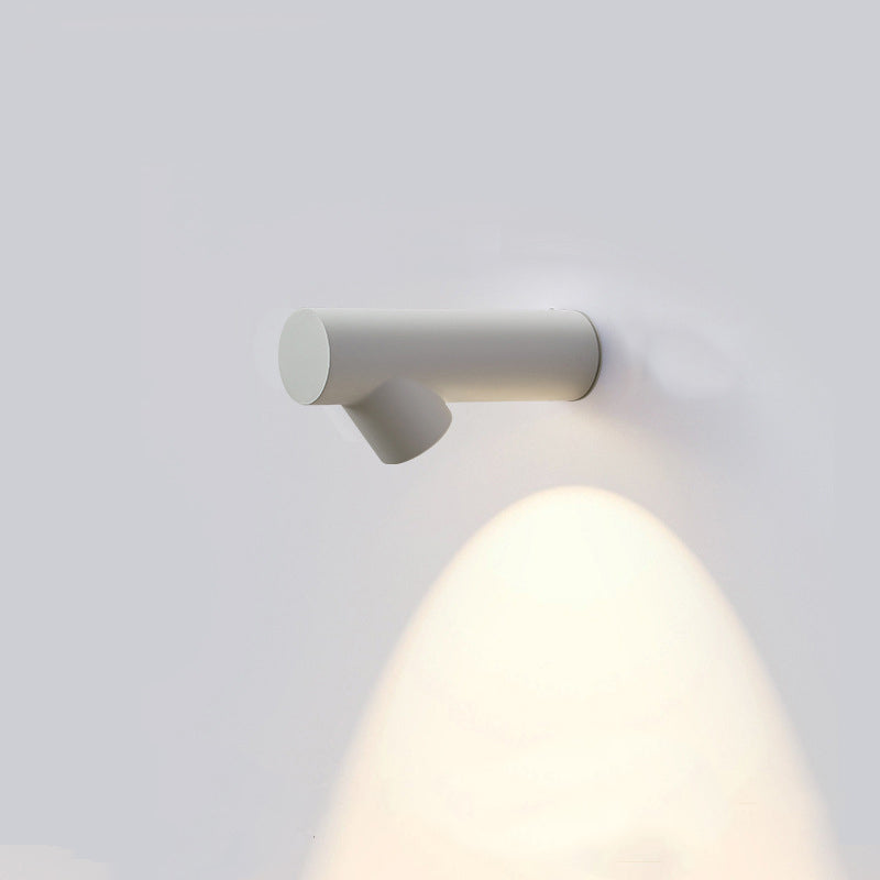 Applique Murale Étanche LED en Aluminium Minimaliste Moderne avec Nœud en Bambou pour Patio Extérieur 