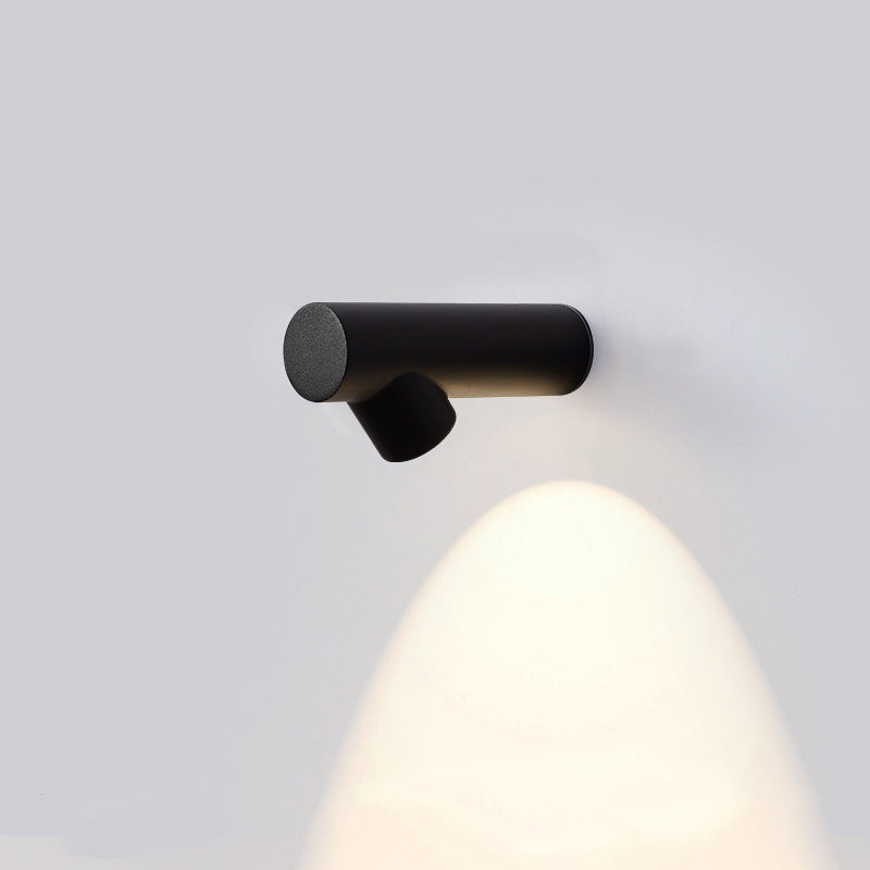 Applique Murale Étanche LED en Aluminium Minimaliste Moderne avec Nœud en Bambou pour Patio Extérieur 