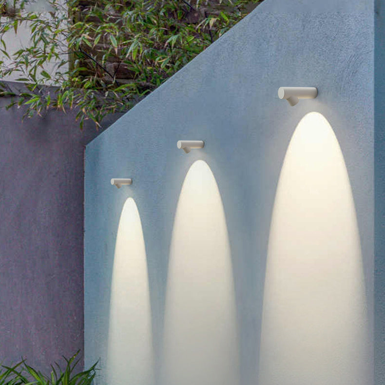 Applique Murale Étanche LED en Aluminium Minimaliste Moderne avec Nœud en Bambou pour Patio Extérieur 