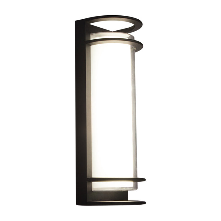 Zeitgenössische industrielle Aluminium-Acryl-Zylinder-LED-Wasserdichte Wandleuchte für Außenbereich Terrasse 