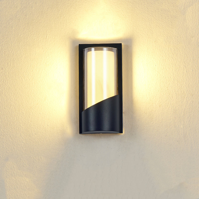 Applique murale contemporaine en aluminium acrylique LED étanche pour jardin 