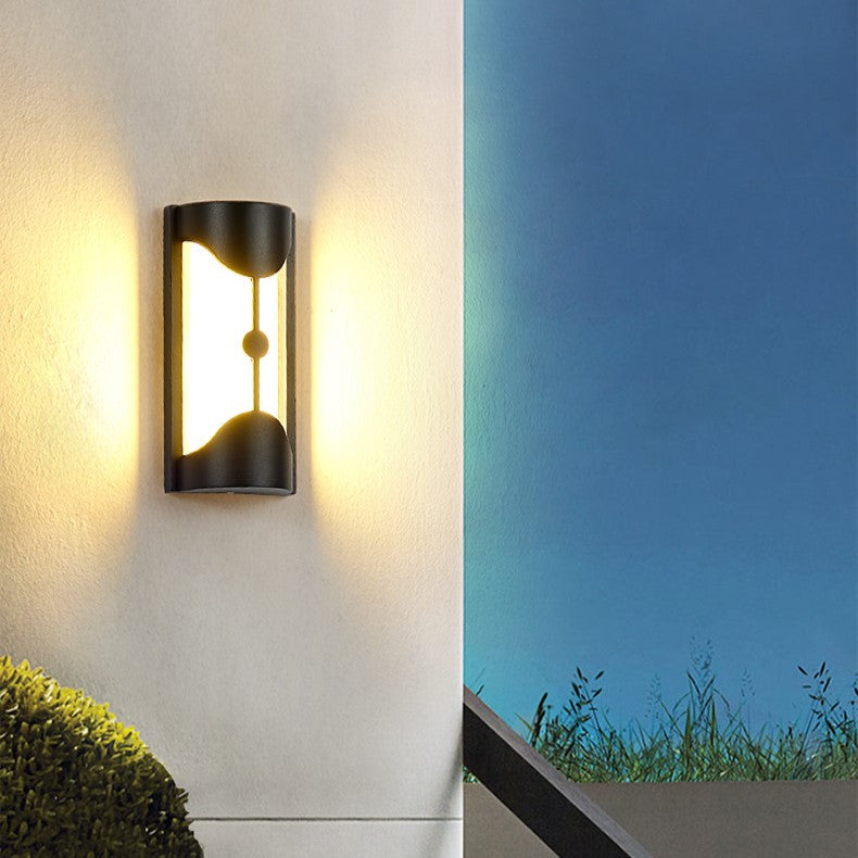 Applique murale contemporaine en aluminium acrylique LED étanche pour jardin 