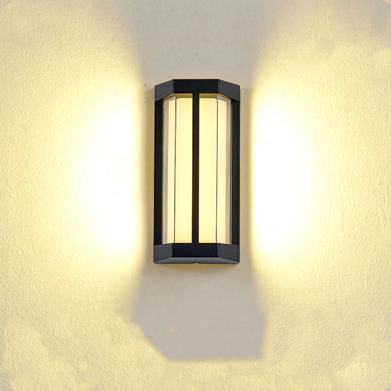 Applique murale contemporaine en aluminium acrylique LED étanche pour jardin 