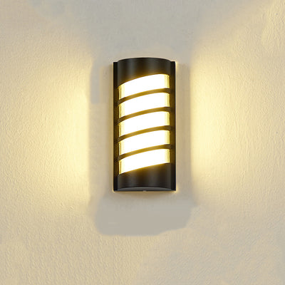 Applique murale contemporaine en aluminium acrylique LED étanche pour jardin 
